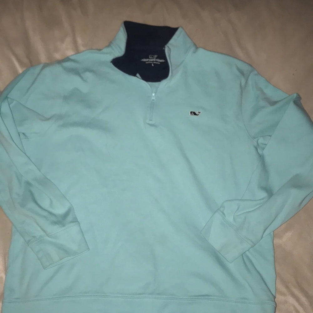 Men’s large blue vineyard vines 1/4 zip sweater
